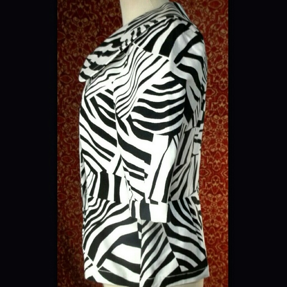 KENNETH COLE REACTION zebra print jacket 10✨ - Picture 4 of 8